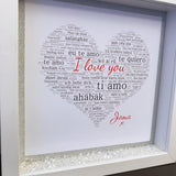 I Love You 100 Languages Frame - Fizzy Strawberry Gifts