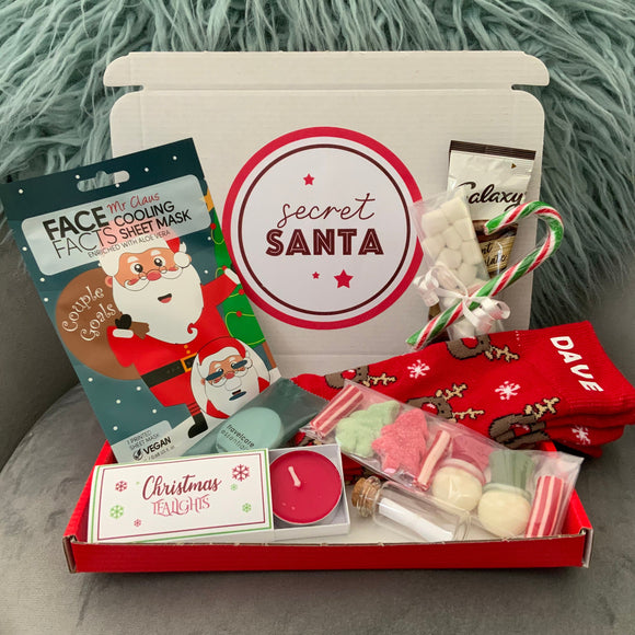 Christmas Letterbox Gifts For Him Man's Xmas Pamper Hug In A Box Secret Santa Stocking Filler