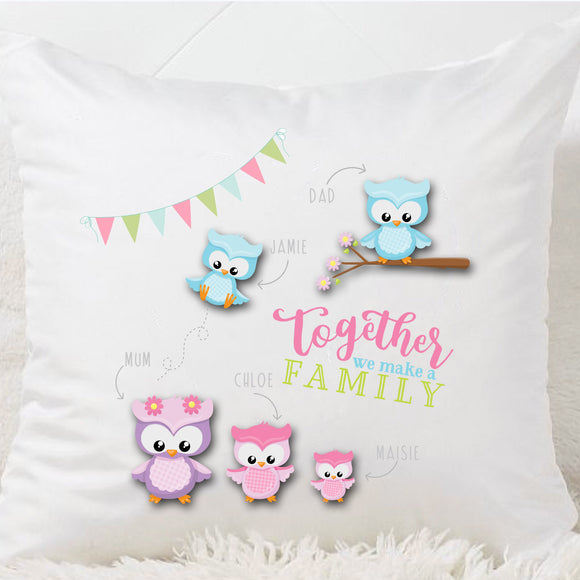 Together We Make A Family Cushion - Fizzy Strawberry Gifts