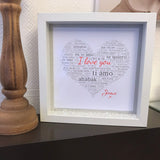 I Love You 100 Languages Frame - Fizzy Strawberry Gifts