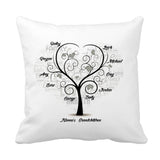 Family Tree Cushion (10 Names) - Fizzy Strawberry Gifts