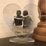 Mother's Day Photo Acrylic Freestanding Heart - Fizzy Strawberry Gifts