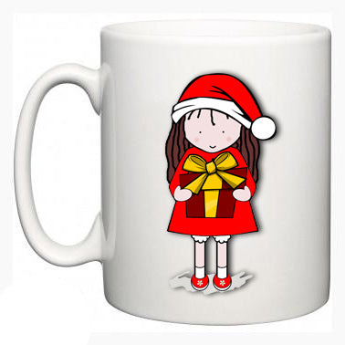 Personalised Christmas Mug - Daisy Design - Fizzy Strawberry Gifts
