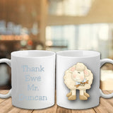 Personalised Thank You Teacher Mug - Sheep - Fizzy Strawberry Gifts