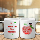 Personalised Thank You Teacher Mug - Apple - Fizzy Strawberry Gifts