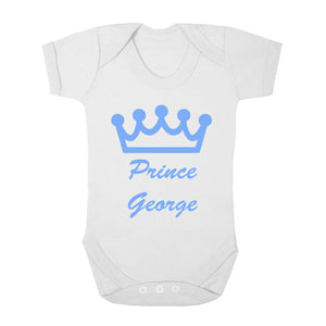 Personalised Baby Vest - Prince Crown - Fizzy Strawberry Gifts