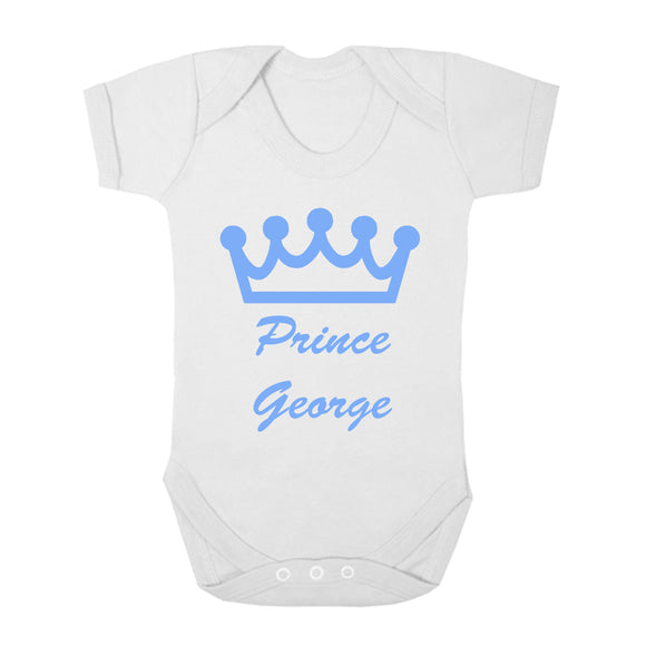 Personalised Baby Vest - Prince Crown - Fizzy Strawberry Gifts