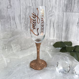 Personalised Champagne Glitter Glass - Party Gift