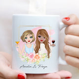 Personalised Best Friends Mug Birthday Gift For Her Besties Friendship Work Friend Gift