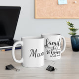 Family Where Life begins And Love Never Ends Personalised Mug