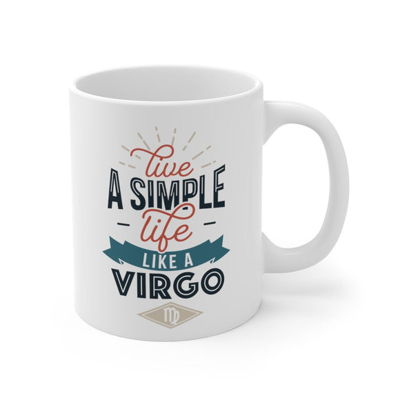 Live A Simple Life Like A Virgo Personalised Mug September Birthday Gift Star Sign Horoscope