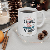 Live A Simple Life Like A Virgo Personalised Mug September Birthday Gift Star Sign Horoscope