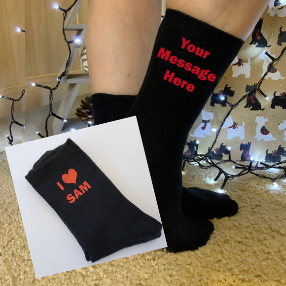 Valentines Gifts For Her Valentines Gifts For Him Women Men Kids Personalised Message Socks