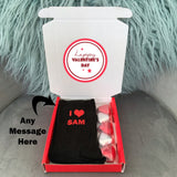 Valentines Day Gifts For Him Valentines Gifts For Boyfriend Husband Personalised Men Socks Valentines For Him Treat Box