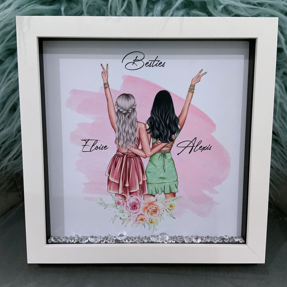 Personalised Bestie Gift Box Frame Best Friend Friendship Gift Birthday Present Christmas Self Care Gift Thank you Appreciation Gift