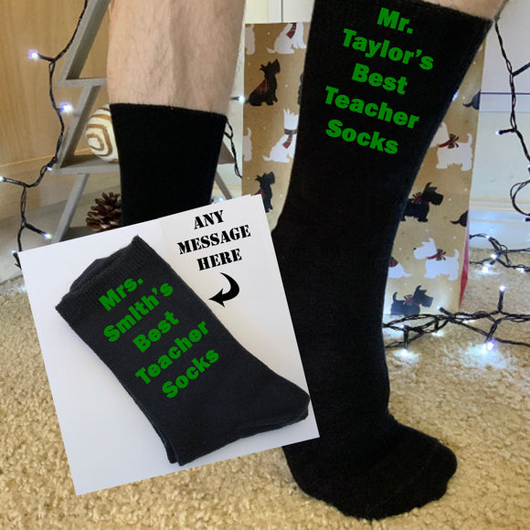 Personalised Thank you Teacher Gifts  Female Male Teacher Gift Set Teaching Assistant Gift Thank you Gift Message Socks Teacher Colleague