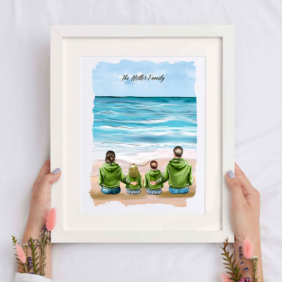 Personalised Family Gift Box Frame Family Of Four Friendship Gift Birthday Present Christmas Self Care Gift Thank you Appreciation Gift