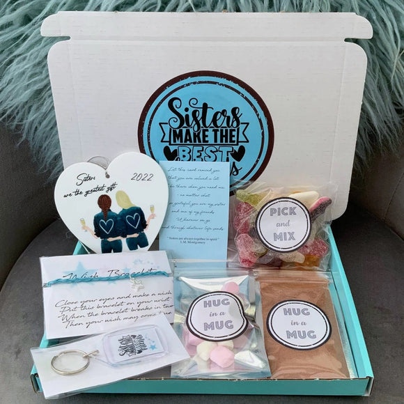 Personalised Self Care Gift For Her 4 Sisters Self Care Package Hug In A Box Gift Work Gift July Birthday August Gift