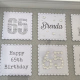 Birthday Squares Silver Frame - Fizzy Strawberry Gifts