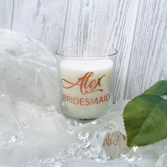 Personalised Scented Candle - Wedding Party Gifts