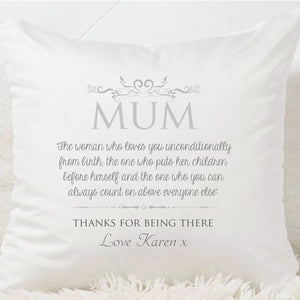Mum Definition Cushion - Fizzy Strawberry Gifts