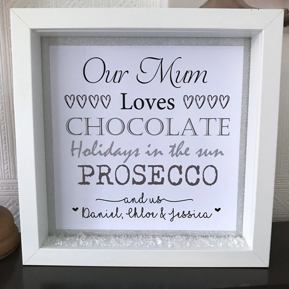Mum (Or Nan) Loves Frame - Fizzy Strawberry Gifts