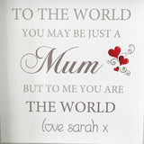 Mum To The World Frame - Fizzy Strawberry Gifts