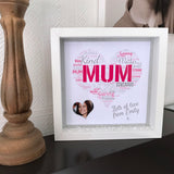 Mum Wordcloud Heart Frame - Fizzy Strawberry Gifts