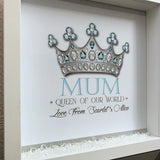 Mum Queen Of Our World Frame - Fizzy Strawberry Gifts