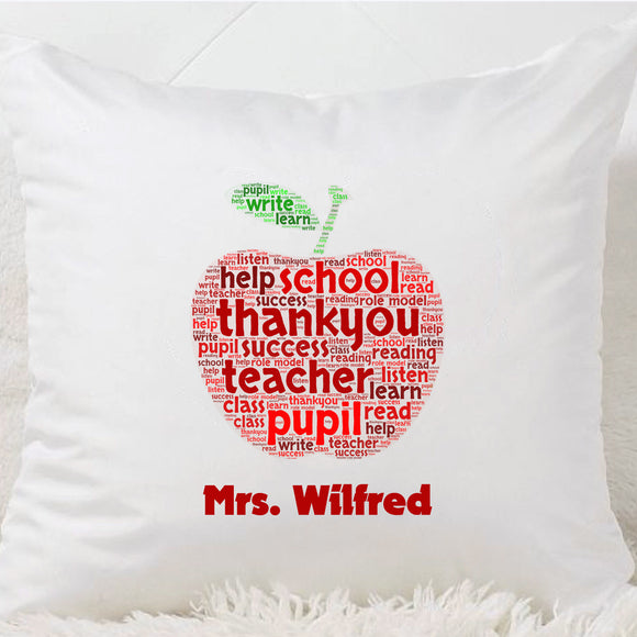 Thank you Teacher Cushion (Apple)