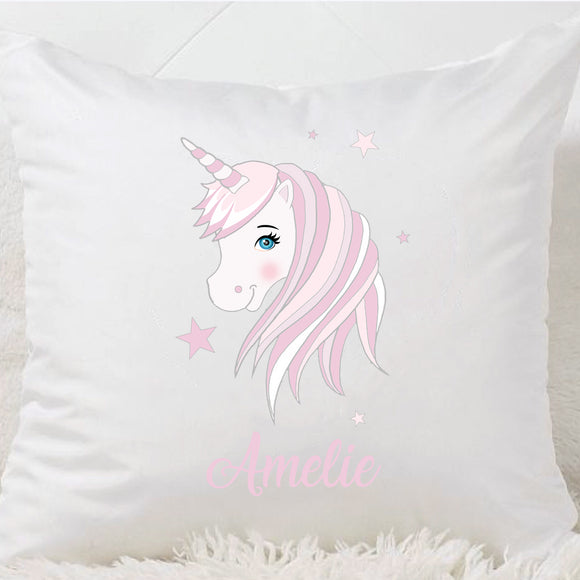 Unicorn Head Cushion (Pink)
