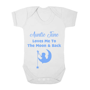 Personalised Baby Vest - Moon and Back (Blue) - Fizzy Strawberry Gifts